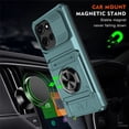 thumbnail image 3 of For Motorola Moto G Power 2025 Phone Case with Finger Ring Holder Kickstand, Card Slots，Heavy Duty Shockproof Rugged Protective Working with Magnetic Car Phone Mount,Green,For Moto G Power 2025, 3 of 7