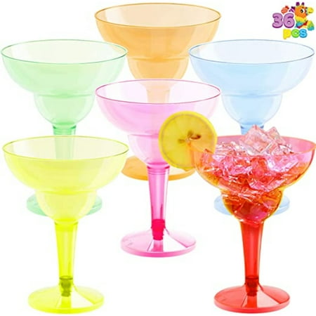 

PEACNNG Neon Cocktail Cups and Disposable Margarita Glasses – Party Decorations for an Epic Themed Celebration