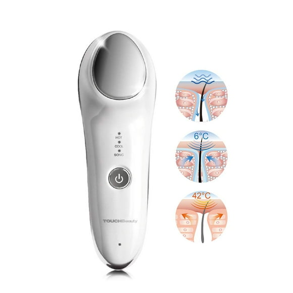 Masajeador facial TouchBeauty con vibración fría y caliente recargable
