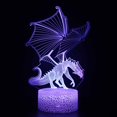 thumbnail image 1 of Luz nocturna de dinosaurio para niños, luz nocturna de ilusión 3D, 16 cambios de color con control remoto, decoración de la habitación, regalo para niños, niños y niñas, 1 of 5