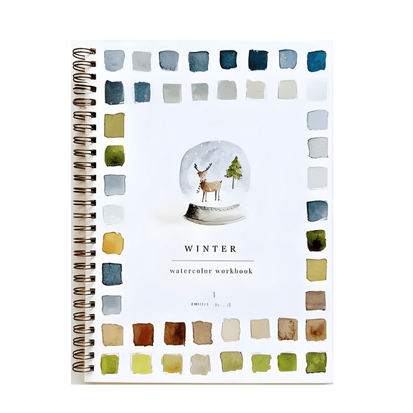 ChristmasOffice&Craft&StationeryWatercolor Workbooks Beginner Friendly Birds Watercolor Workbooks 12 Colors Watercolor Paint Set With Paint Brush Art Crafts Painting Water Color Book For Kids Adults