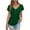 Green, variant on Tops for Women Plus Size Solid Color Short Sleeved V-neck Casual Loose T-shirt Pink L