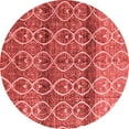thumbnail image 1 of Ahgly Company Indoor Round Abstract Red Modern Area Rugs, 6' Round, 1 of 4
