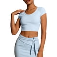 thumbnail image 2 of Haivin Women's Workout Tops Short Sleeve Shirts UPF 50+ Sun UV Protection Quick Dry Rash Guard Athletic, 2 of 5