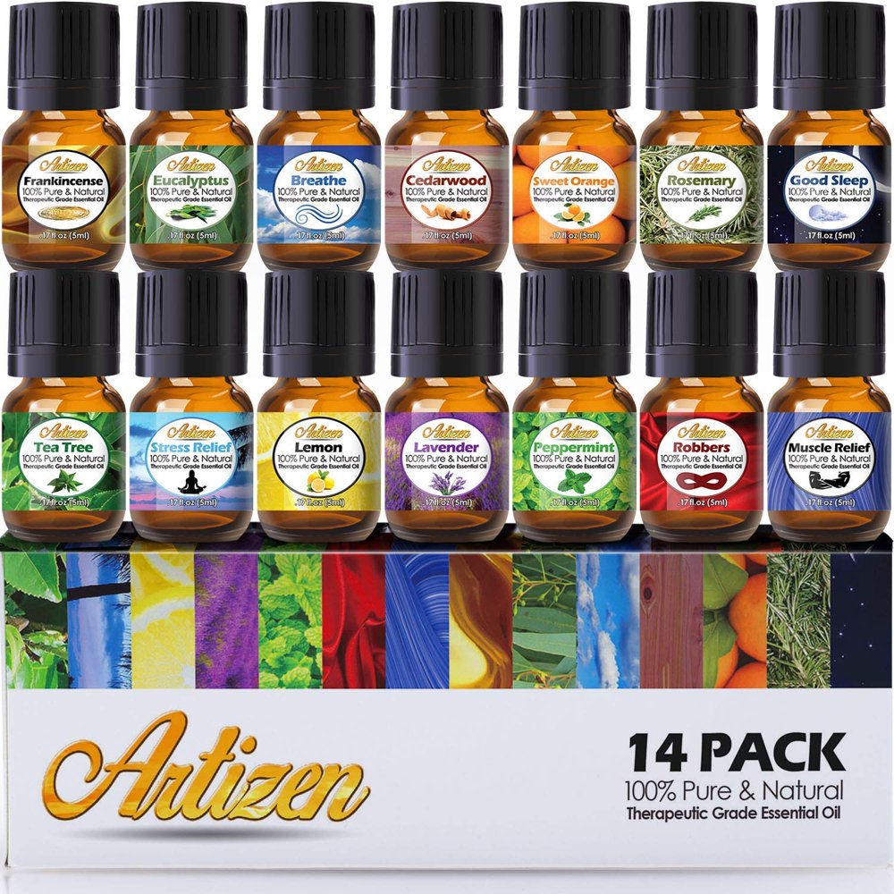 Artizen, 100 Pure Top 14 Essential Oil Set, Aromatherapy, 5ml Each