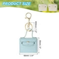 thumbnail image 2 of Uxcell PU Leather Handbag Keychain Coin Purse Keychain Earphone Pouch Handbag Decoration Blue, 2 of 6