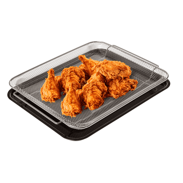 GE Appliances 2-Piece Extra Large Air Fry Basket and Tray Set