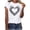 White, variant on Womens Short Sleeve T-shirts Love Heart Print Round Neck Plus Size Tees Valentines Tops Summer Casual Tshirts (XL, Red 05)