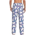 thumbnail image 3 of Goofa Cute White Rabbit Printed Soft Pajama Pants for Men, Wide Leg Comfy Casual Lounge Yoga Pants-Large, 3 of 9