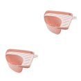 thumbnail image 4 of facefd 1/2/3 Kitchen Triangular Sink Strainer Drain Vegetable Fruit Drainer Basket pink 2PCS, 4 of 6