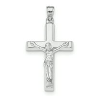 14k White Gold Polished Crucifix Pendant K6299