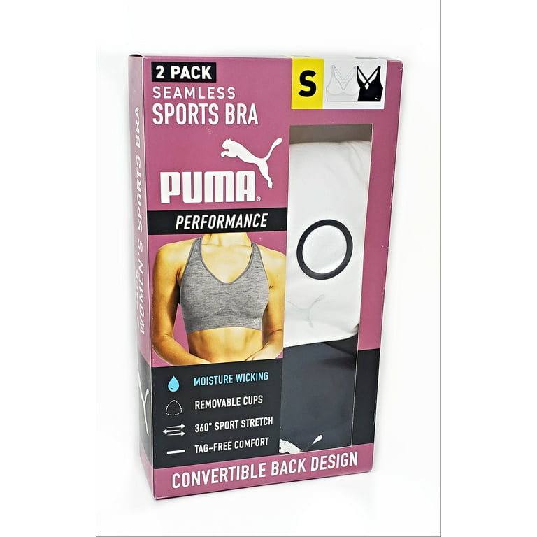 PUMA 2Packs Women's Seamless Sizes M Sports Bra