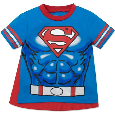 Blue Toddler T-shirt - Superman Toddler Boys' T-shirt with Cape, Blue (5T)