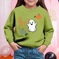 thumbnail image 2 of Godom Girls Casual Long Sleeve Sweatshirt Crew Neck Cute Halloween Print Pullover Relaxed Fit Tops, 2 of 4