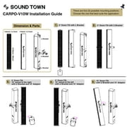 Sound Town Passive Wall-Mount Column Mini Line Array Speaker with 8 x 5” Woofers, for Live Event, Church, Conference, Lounge, White (CARPO-V10W)