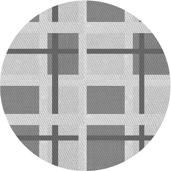 Ahgly Company Indoor Square Patterned Gray Area Rugs, 3' Square