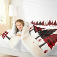 thumbnail image 4 of Manfei Graffiti Xmas Tree Queen Comforter Set,Merry Christmas Bedding Sets,Red Black Ink Bedding Comforter Set For Girl Kids,Ultra Soft Home Decor Reversible,3-Piece, 4 of 8