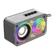Lksixu Indoor And Outdoor Portable Bluetooth Speaker Seyberpunk Speaker Transparent Wireless Bluetooth Speaker Cool Glittering Bluetooth Speaker Stylish Gift Bluetooth speakers Electronics for Home