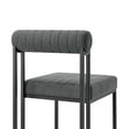 thumbnail image 6 of Dining Chairs - Modern Fabric & Metal Set of 2 - Matte Black & Gray - Easy Comfort, 6 of 9