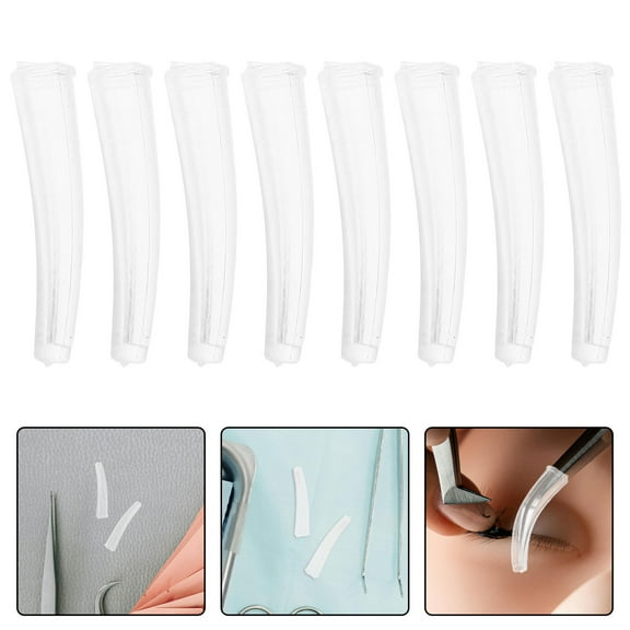 WHAMVOX 100PCS Clear Tweezer Point Protectors Cap Tweezer Tip Protective Covers Stopper Tweezers Non-slip Eyelashes Grafting Tool