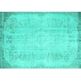 thumbnail image 1 of Ahgly Company Machine Washable Indoor Rectangle Abstract Turquoise Blue Contemporary Area Rugs, 4' x 6', 1 of 4