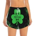thumbnail image 2 of Fotbe St Patrick's day Pattern Womens High Waist Running Shorts Athletic Workout Quick Dry Shorts for Women with Pockets Gym Yoga Summer Shorts-Medium, 2 of 7