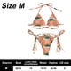 thumbnail image 2 of Traje de baño estampado floral para mujer Conjunto de bikini atrevido de corte alto con cordón anudado y aros, 2 of 5
