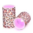thumbnail image 2 of Orange Leopard Pattern Flameless LED Candle Set with Remote, Battery Operated Color Changing Pillar Candles, Set of 2, 2 of 7