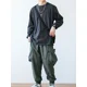 thumbnail image 2 of Camisetas holgadas estampadas de algodón 100 % para hombre, ropa negra para hombre, manga larga, ropa de calle de alta calidad, estilo emo, Y2k, talla S, oferta, 2 of 5