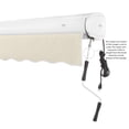 thumbnail image 2 of Awntech 10 Ft Key West Right Motorized Heavy Duty Patio Retractable Awning with Cassette (120in x 9.38in x 96in), Linen, 2 of 8