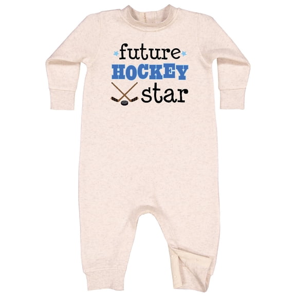 Inktastic Future Hockey Star Sports Baby Fleece Romper