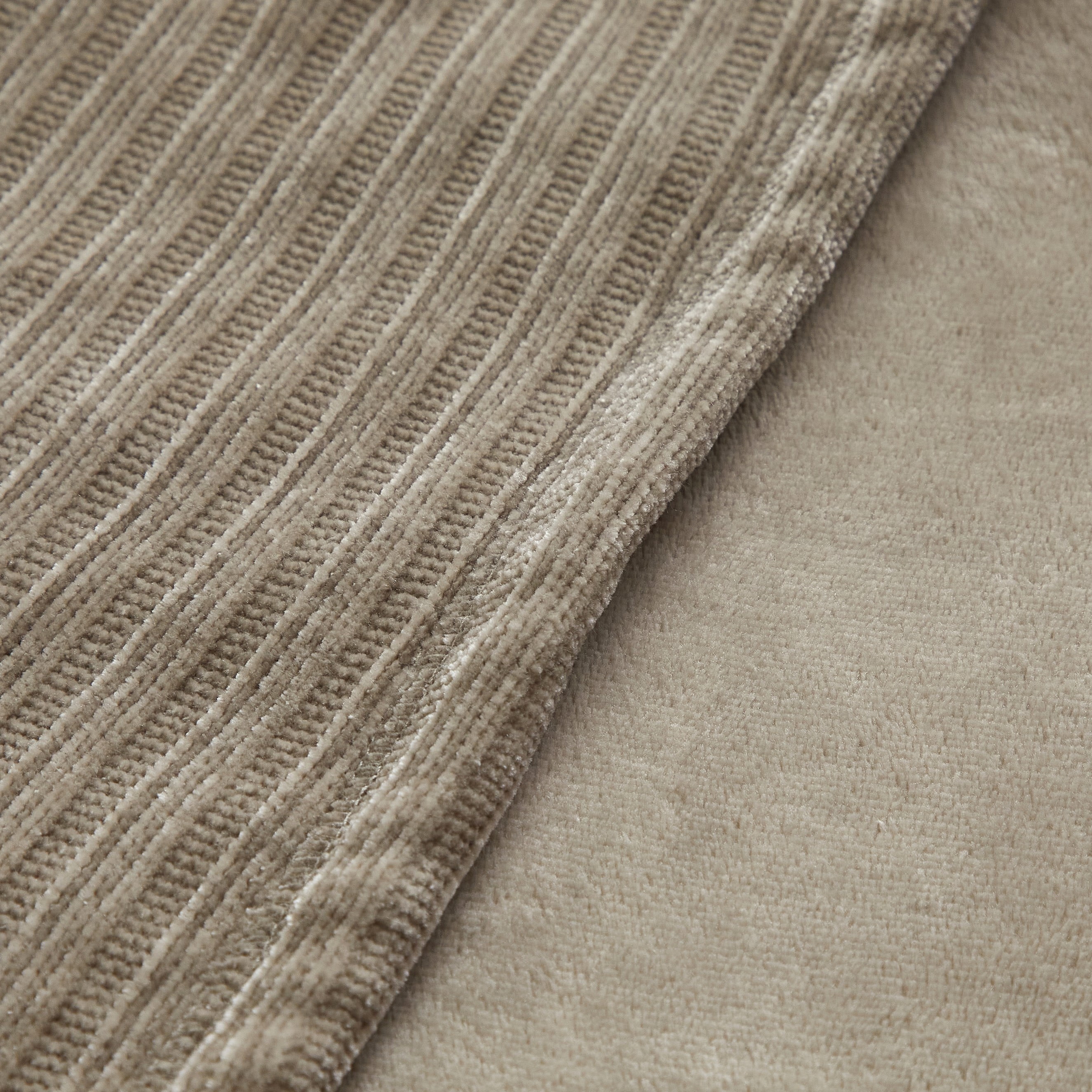 Mainstays Cozy Chenille Reverse to Plush Soft Couch Throw, Washed Stone, Standard Size