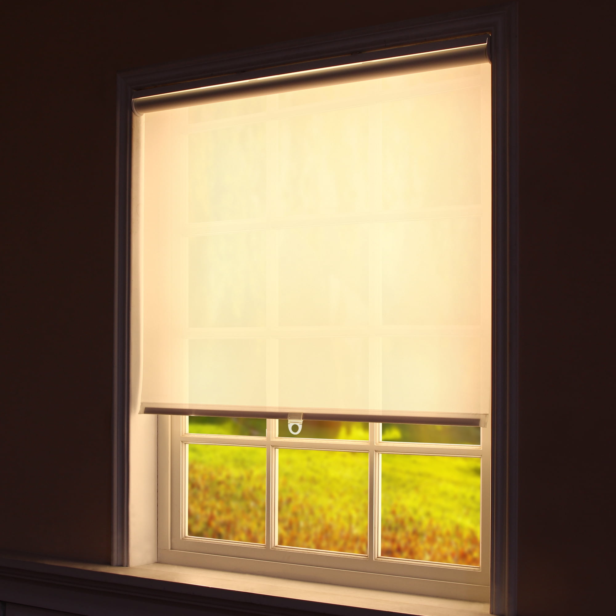 Mainstays Light Filtering Slow Release Roller Shade 31x72 in, White