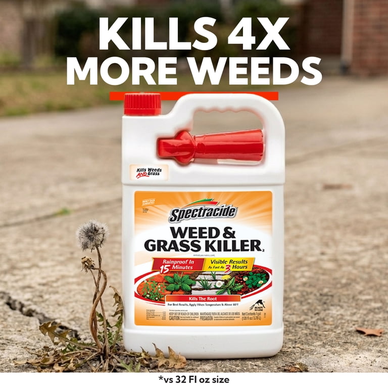 Spectracide Weed and Grass Killer Ready-to-Use, Rainproof in 15 Min, 1 Gal  - Walmart.com