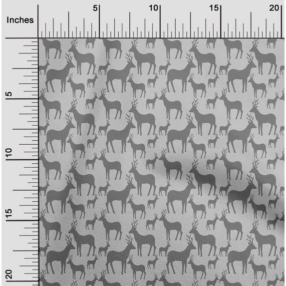 oneOone Cotton Jersey Gray Fabric Merry Christmas Sewing Craft Projects Fabric Prints By Yard 58 Inch Wide