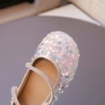 thumbnail image 4 of MEZZALL Child Girls Glitter Soft Sole Kids Shoes For Party And Play Lightweight Sandals Little Girls With Detail And Comfort Daily Fashion Leisure Princess Solid Color Toddler Footwear, 4 of 6