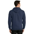 thumbnail image 2 of Port & Company Essential Fleece Full Zip Hooded Sweatshirt-L (Navy), 2 of 6