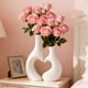 thumbnail image 4 of Juego de jarrones decorativos de plástico | Jarrón de mesa en forma de corazón resistente | Decoración para el hogar y la oficina | Juego de 2 piezas para flores y centros de mesa, 4 of 6