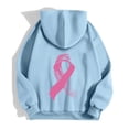 thumbnail image 5 of Breast Cancer Zip Up Hoodie for Women Pink Ribbon Graphic Jackets Fall Winter Oversized Sweatshirt with Pocket, 5 of 6