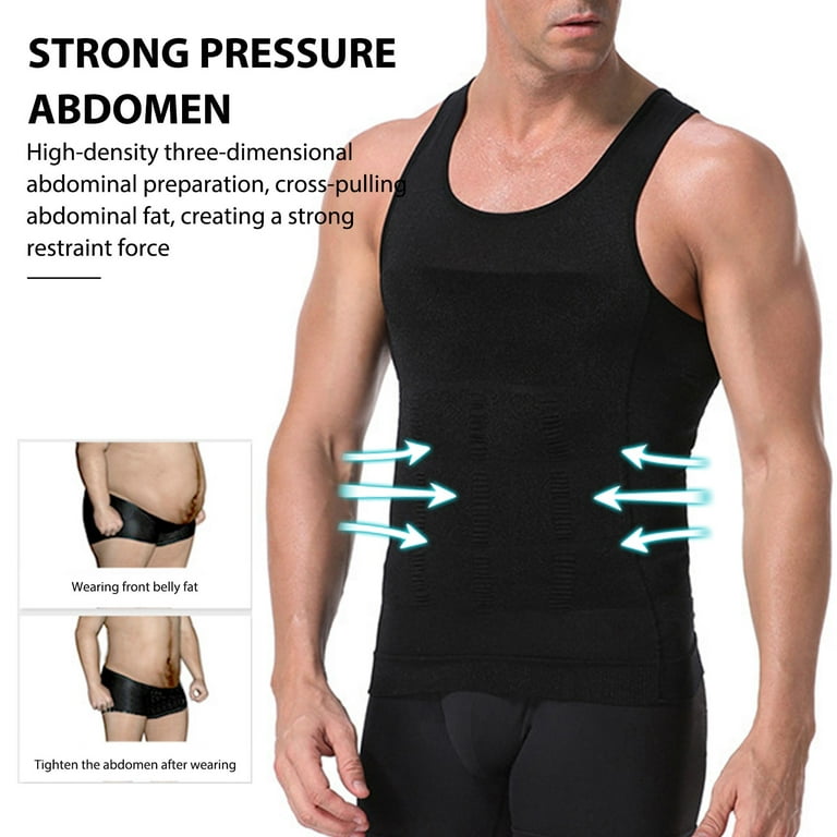 Men Compression Shirt Slimming Body Shaper Vest Tummy Control Shapewear  Abdomen Undershirt, Christmas Gifts