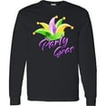 thumbnail image 3 of Inktastic Party Gras Mardi Gras Jester Hat Long Sleeve T-Shirt, 3 of 5