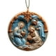 thumbnail image 1 of Fiudx Adorno Navideño de Acrílico con Temática Religiosa, Forma Redonda con Efecto de Relieve, Decoración Navideña Única, Toque Espiritual Significativo, 8 X 8 X 3 Cm, Juego de 1 Pieza, 1 of 6