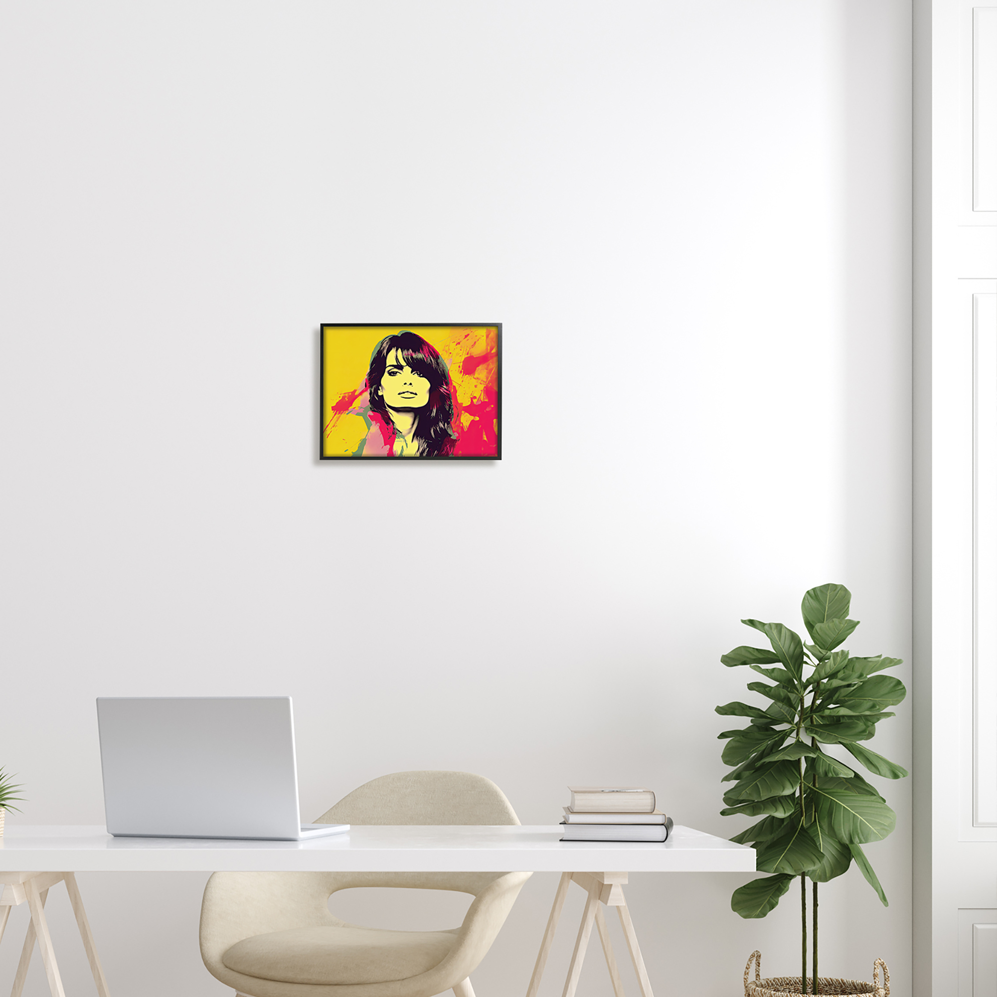 Stupell Industries Modern Penelope Cruz Abstract Painting Black Framed Art Print Wall Art, 14 x 11