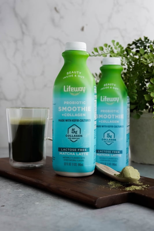 Lifeway Low Fat Probiotic Plus Collagen Matcha Smoothie, 32 fl oz