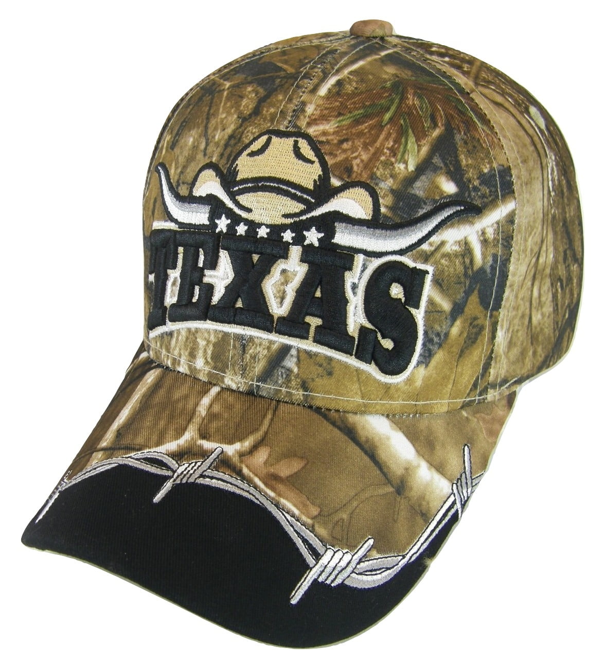 Texas Cowboy Hat Horns Barbed Wire Men's Adjustable Baseball Cap
