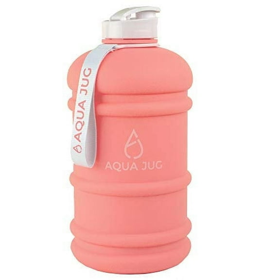 Aqua Jug Big Water Bottle, Dishwasher Safe BPA Free Drinking Water, 2.2L, Great for Gym Fitness Workout Sports Hiking and More Coral