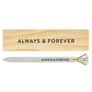 Santa Barbara Design Studio Wedding Gifts Gem Refillable Pen Wood Boxed Gift Set, 1-Piece, Always & Forever
