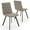 Light Grey, Black Matte Base, variant on Dining Chairs Set of 2 with Back, Armless PU Leather Kitchen Chairs with Thick Cushion, Modern Waterproof Upholstered Side Chairs with Metal Legs for Dining, Living Room or Bedroom (White)