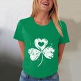 thumbnail image 4 of UngA St Patrick Day Shirts Women Green Shamrock Luck Shirts St Patricks Day Irish Clover Graphic Tshirt Tops,L, 4 of 8