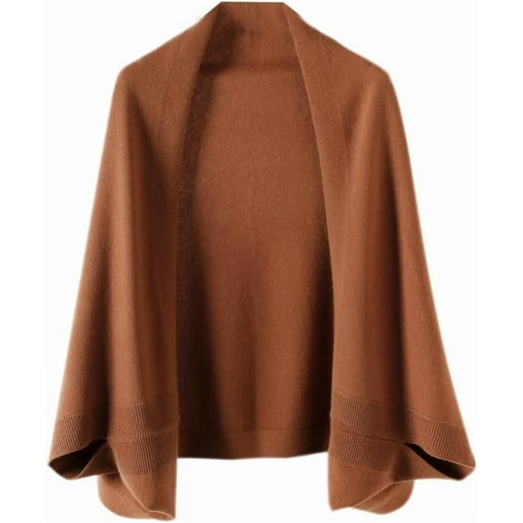 Zhengup Women's Soft Shawls Wraps Cashmere Warm Sweater Cardigan with Sleeves Winter DualPurpose Scarf Open Front Poncho